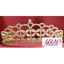 Ornements d&#39;usure de cheveux couronnes et tiaras de concours de vente en gros pour les concours